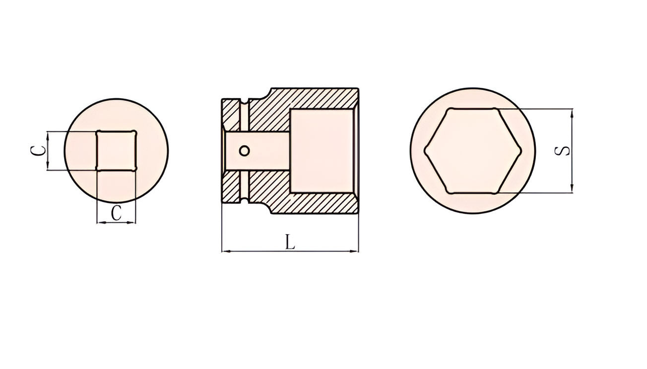 Головка ударная торцевая искробезопасная 6-гр. (1/2)110B-32 BeCu, HORTZ