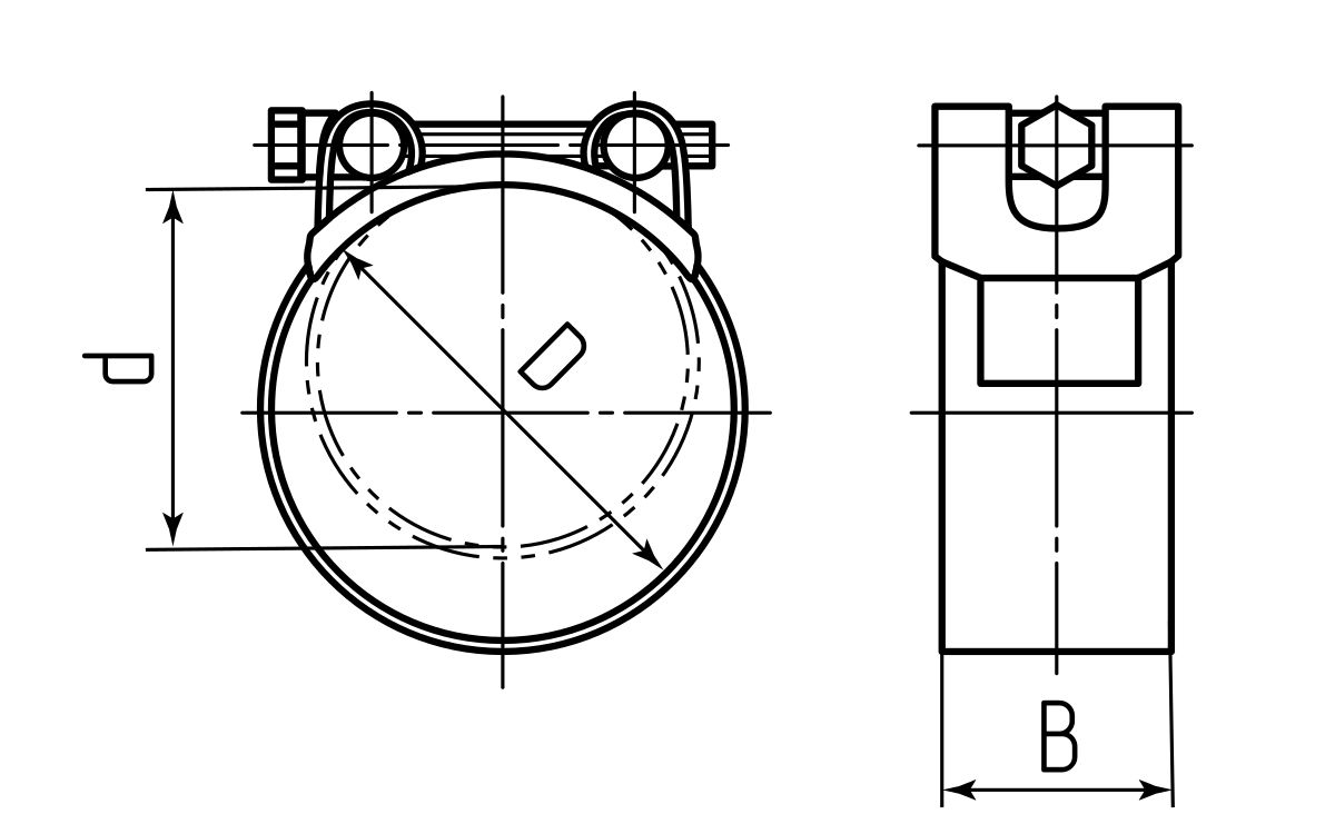 Хомут силовой SR 201-213/W1 ROBUST (Fortisflex) (69061)