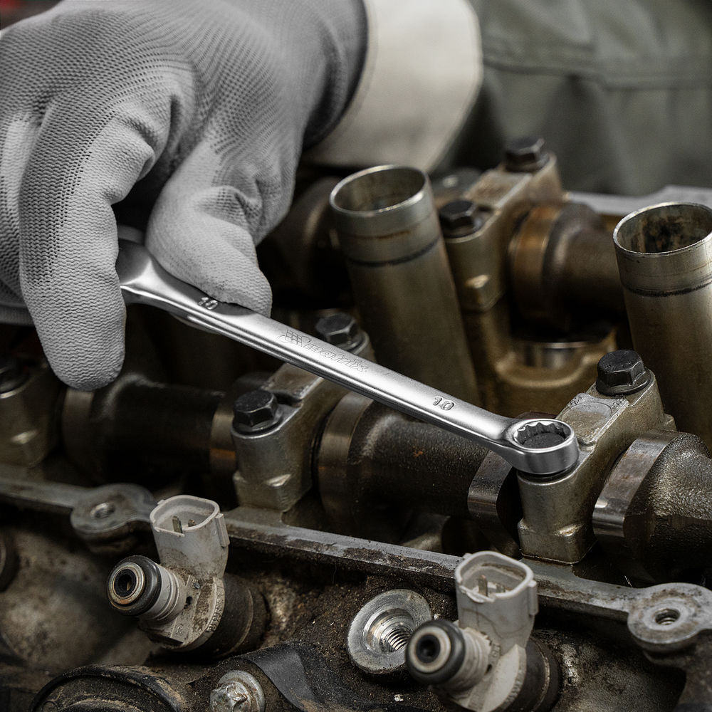 Набор ключей комбинированных, 6-32 мм, 25 шт, CrV, матовый хром Matrix