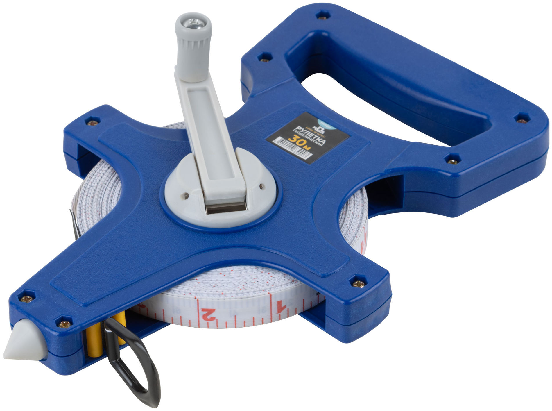 Рулетка геодезическая, открытый корпус, фибергласовая лента 30 м (17772М)