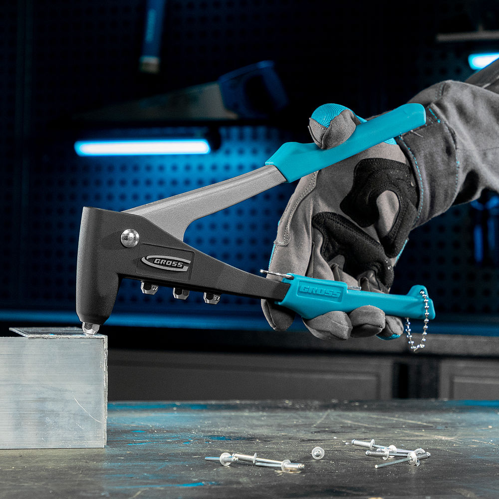 Заклепочник литой, заклепки 2.4-4.8 мм Gross (40401)