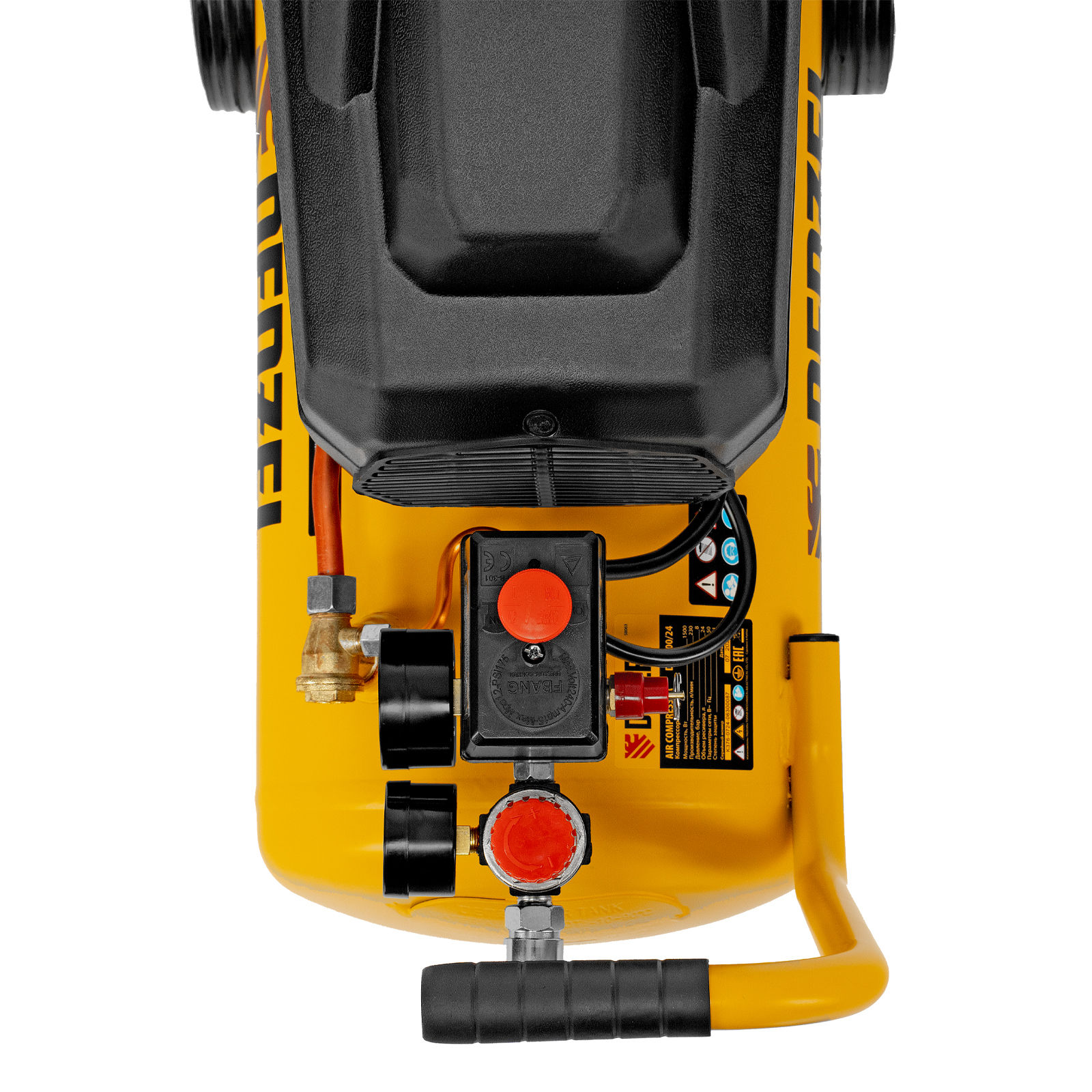 Компрессор воздушный DK1500/24, Х-PRO 1.5 кВт, 230 л/мин, 24 л Denzel (58063)