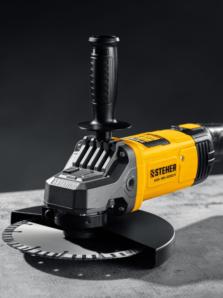 УШМ d 180 мм, 2000 Вт STEHER AGS-180-2000 S