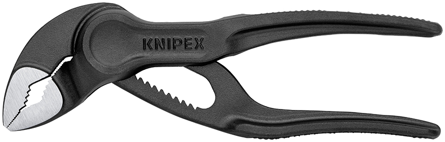 Клещи переставные XS 100 мм, зев 28 мм, фосфатированные, BK COBRA KN-8700100BK