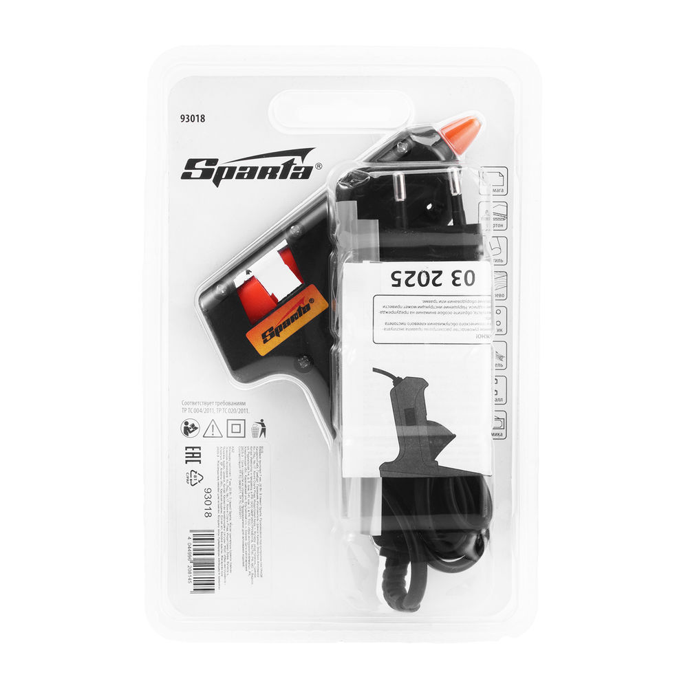 Клеевой пистолет 7 мм, 20 Вт, 5 г/мин Sparta (93018)