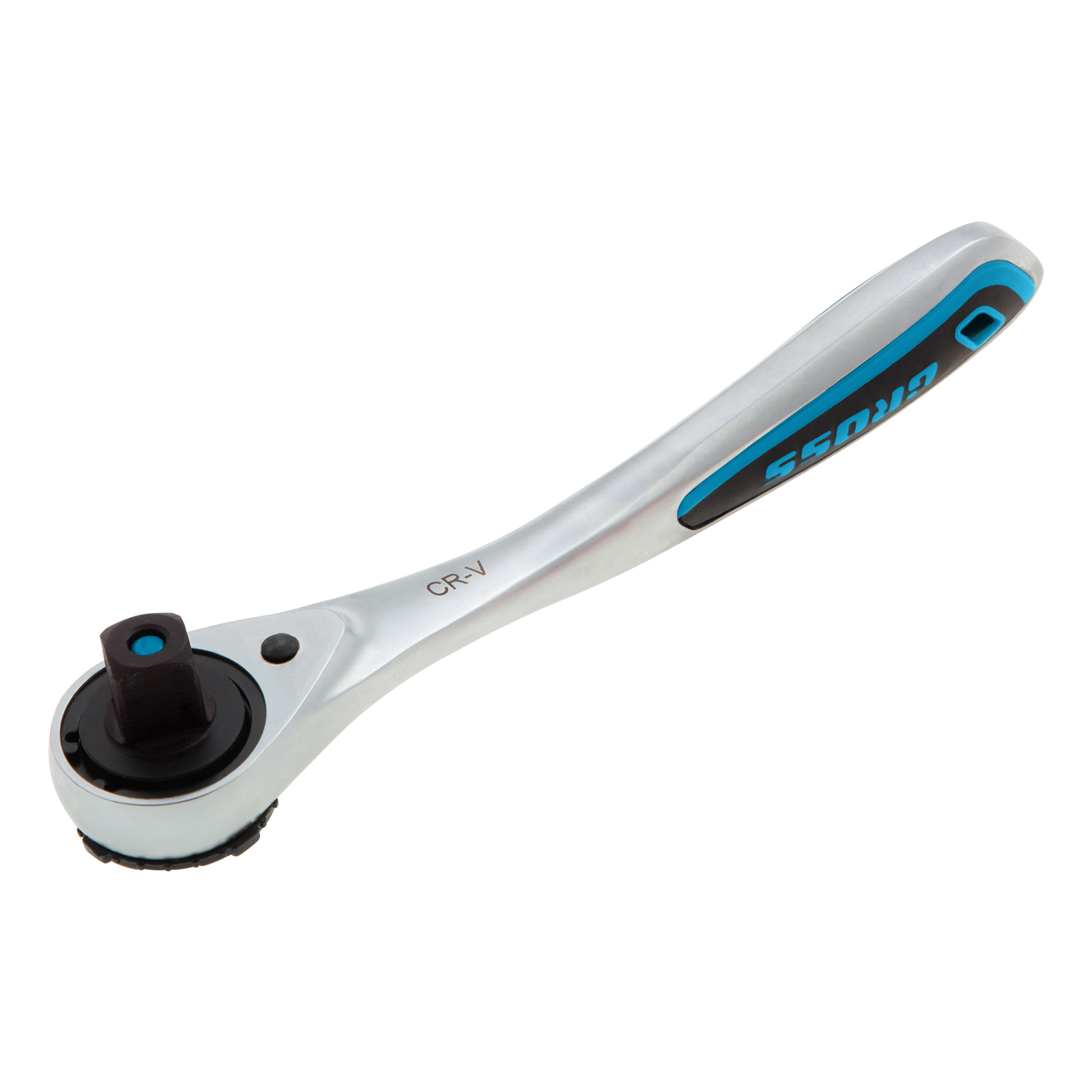 Ключ-трещотка 1/2, CrV, 120 зубьев, с быстрым сбросом, цельнометаллический, хром Gross