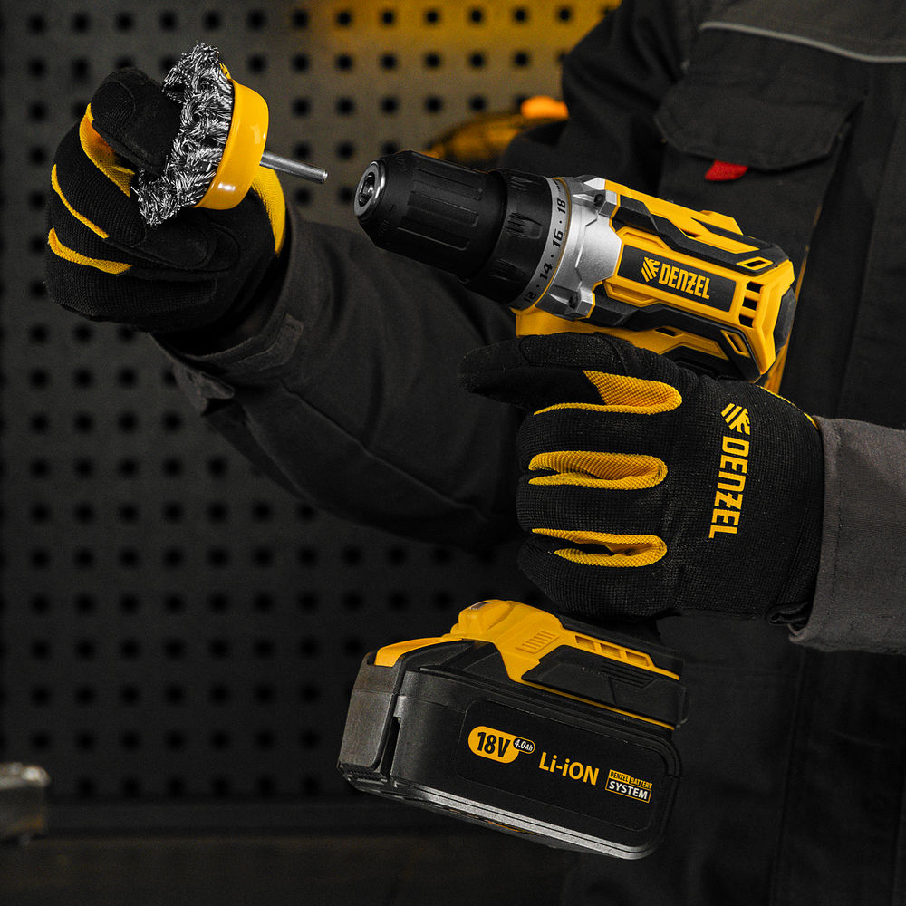 Щетка для дрели, 65 мм, Чашка, со шпилькой, нержавеющая крученая проволока Denzel (744643)