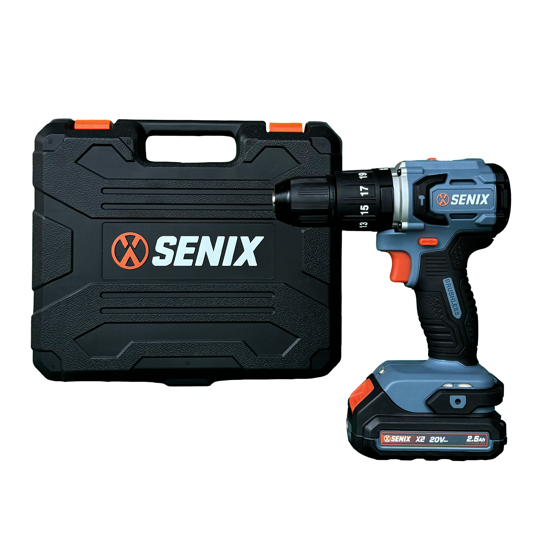 Ударная дрель-шуруповерт, 60 Нм, 2х2,5Ач, ЗУ, кейс X2 20В