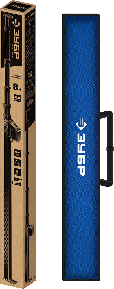 Линейка телескопическая 8 м ЗУБР Профессионал 34386