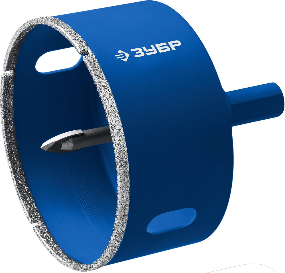 Коронка алмазная АГК, d 102 мм, центр. сверло, трехгранный хвост, Р60 ЗУБР Профессионал 29850-102