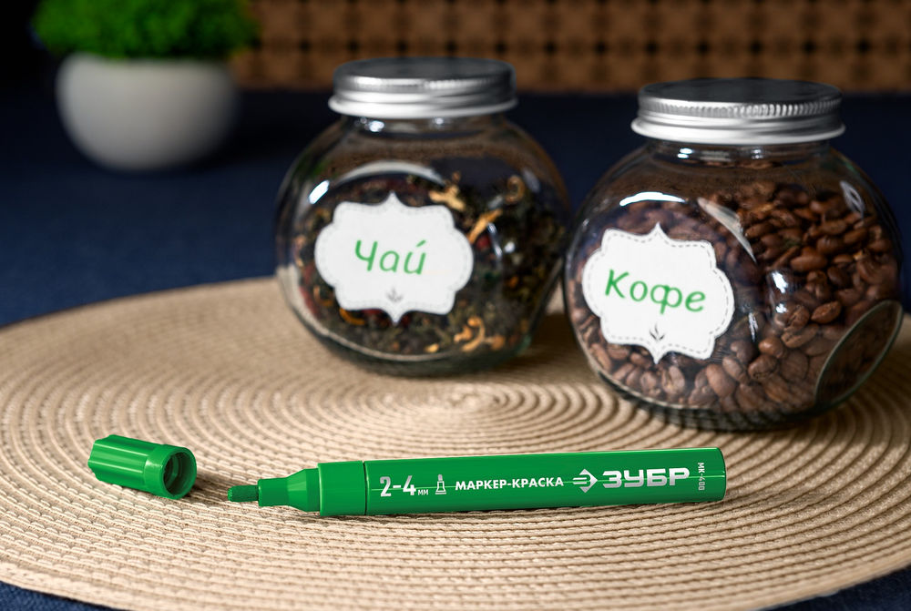 Маркер-краска МК-400 зеленый, 2-4 мм ЗУБР 06325-4