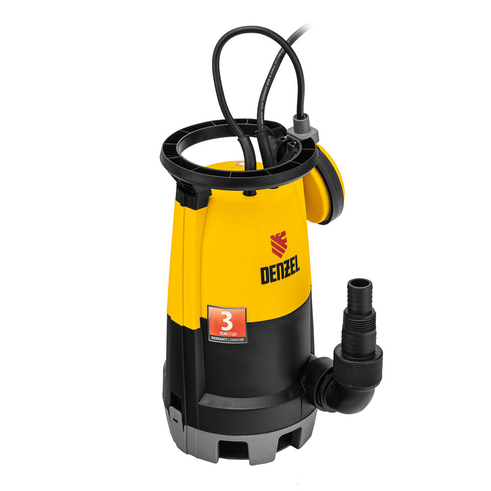 Дренажный насос для чистой и грязной воды DP450S, 450 Вт, напор 6 м, 12000 л/ч Denzel (97267)