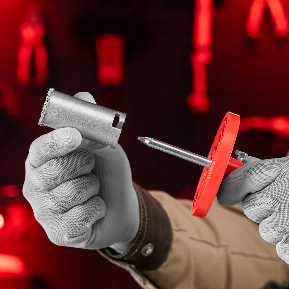 Набор коронок по керамической плитке, 33-53-67-73 мм, шестигранный хвостовик Matrix (72840)