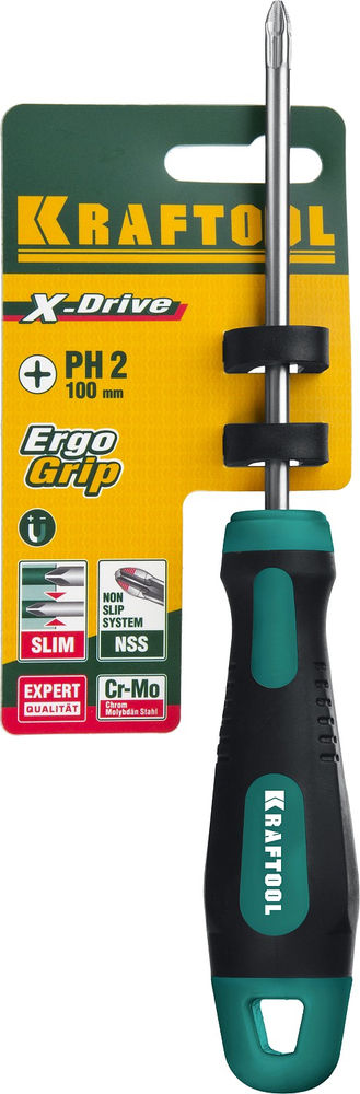 Отвертка PH2 x 100 Х-Drive KRAFTOOL 250072-2-100