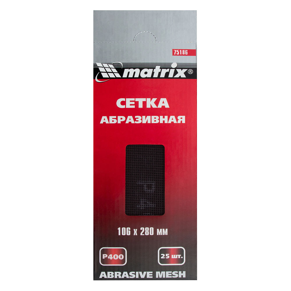 Сетка абразивная, P 400, 106 х 280 мм, 25 шт Matrix (75186)