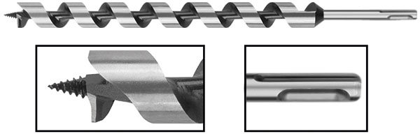 Сверло Левиса винтовое по дереву SDS-PLUS, 10х230 мм (36283)