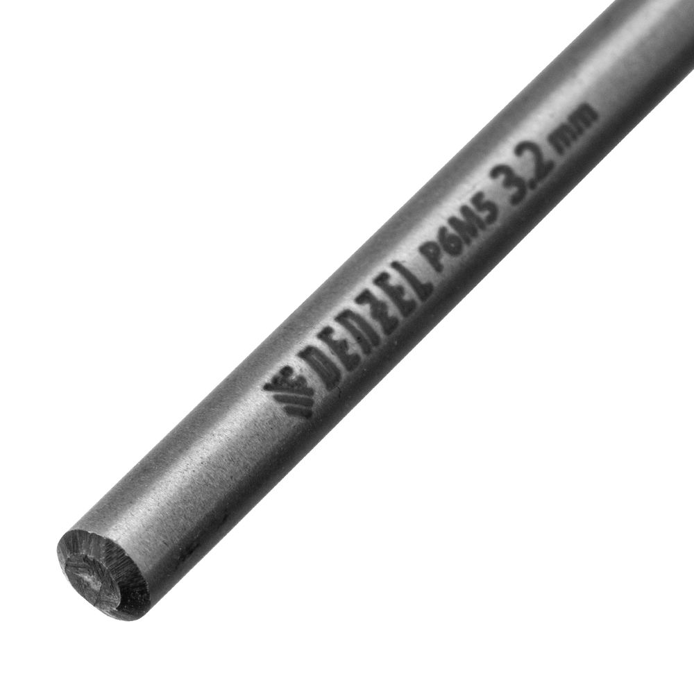Сверло спиральное по металлу 3,2 x 65мм, Р6М5, Golden Tip, многогранная заточка, 2шт. Denzel (718269)