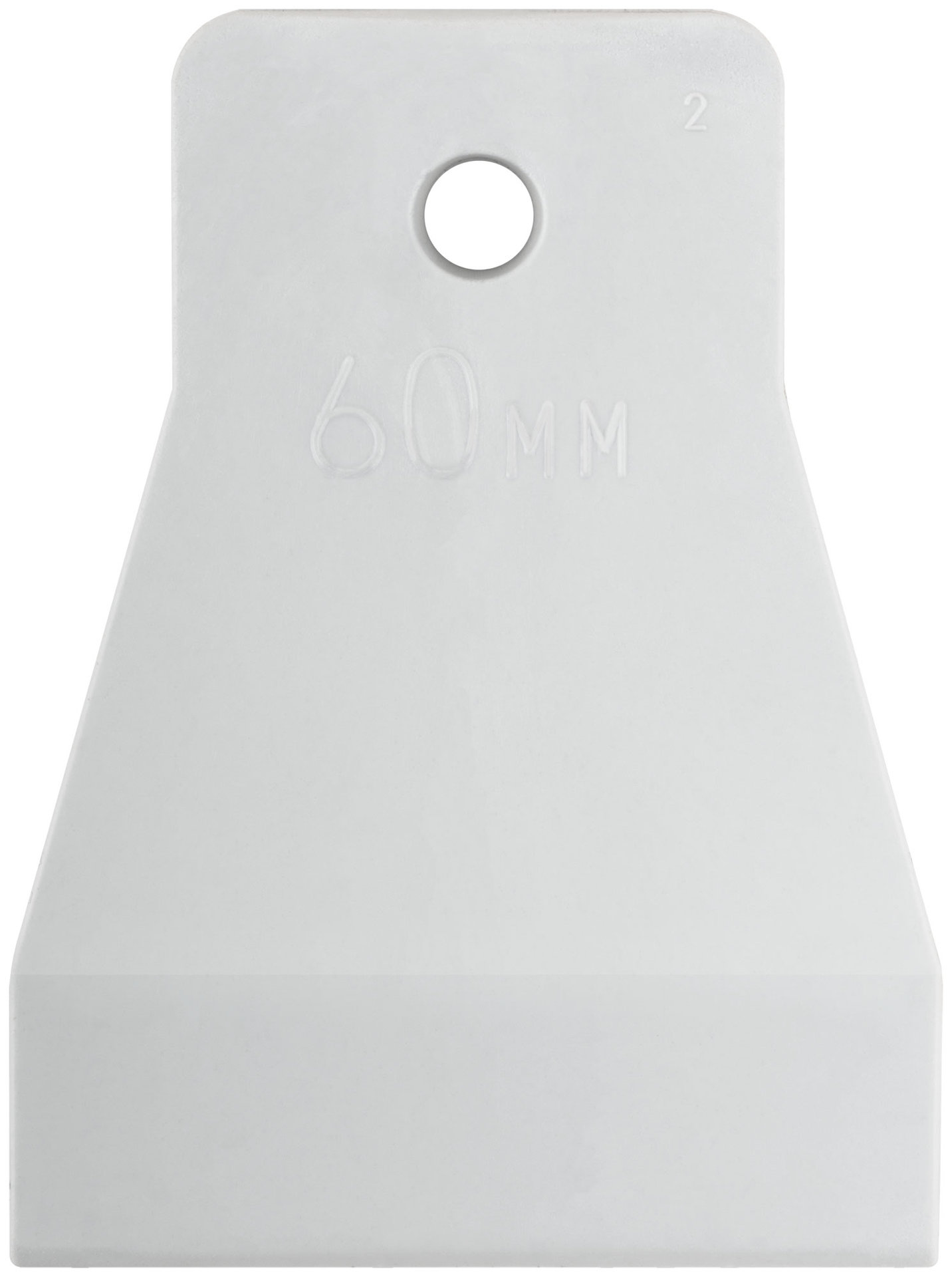 Шпатель резиновый белый 60 мм (06884)