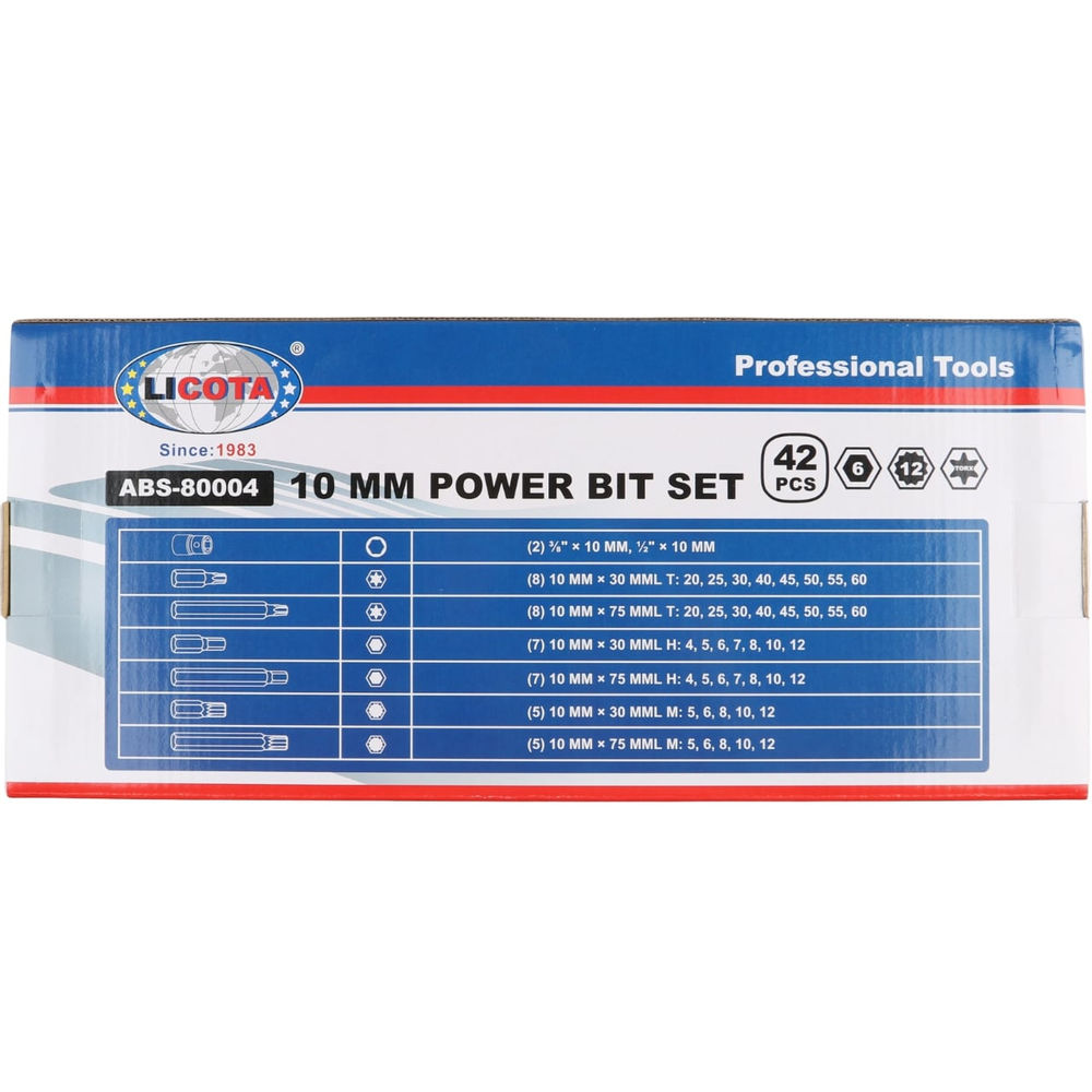 Набор бит, 42 пр., Licota, ABS-80004