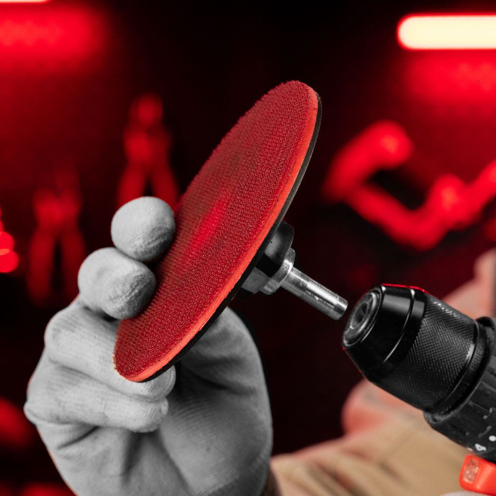 Насадка для дрели и УШМ с липучкой, 125 мм, твердая Matrix (76230)