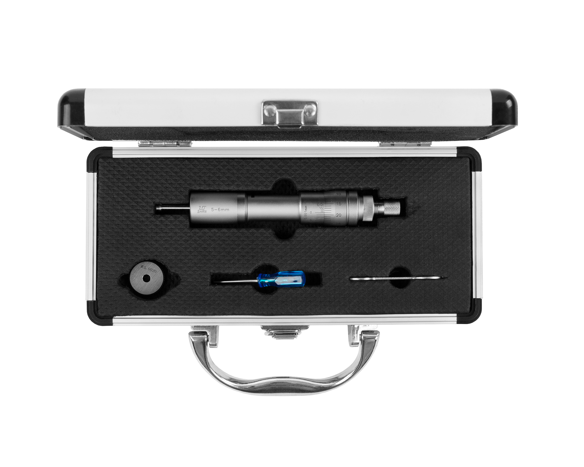 Нутромер микрометрический 3-точечный 5-6 0,001 у/к SHAN