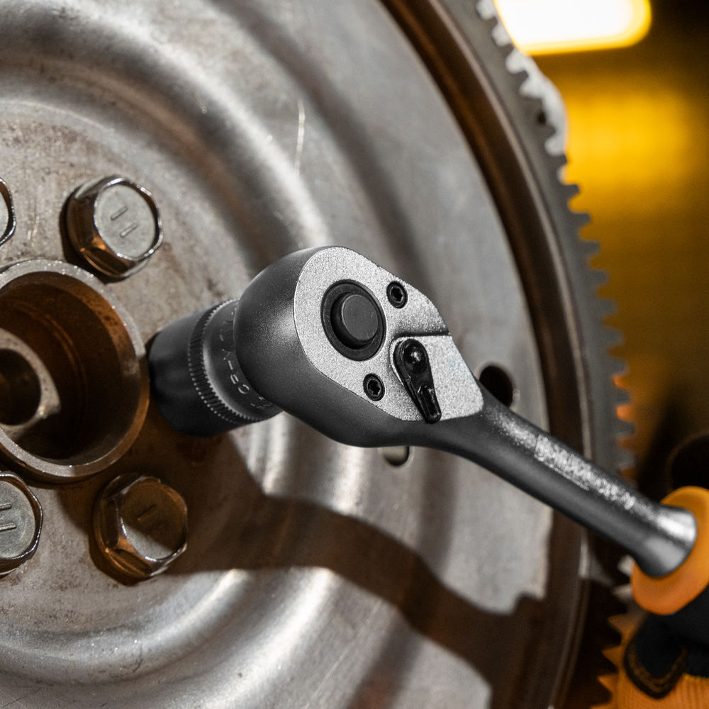 Ключ-трещотка 3/8, 90 зубьев, с быстрым сбросом, CrV Denzel