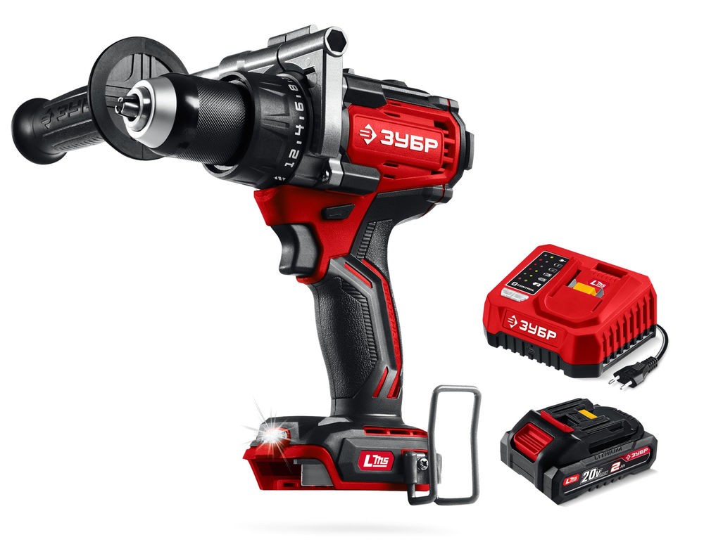 Дрель-шуруповерт бесщеточная 20 В 165 Н·м 1 АКБ LMS 2 А·ч ЗУБР ДБ-165-21