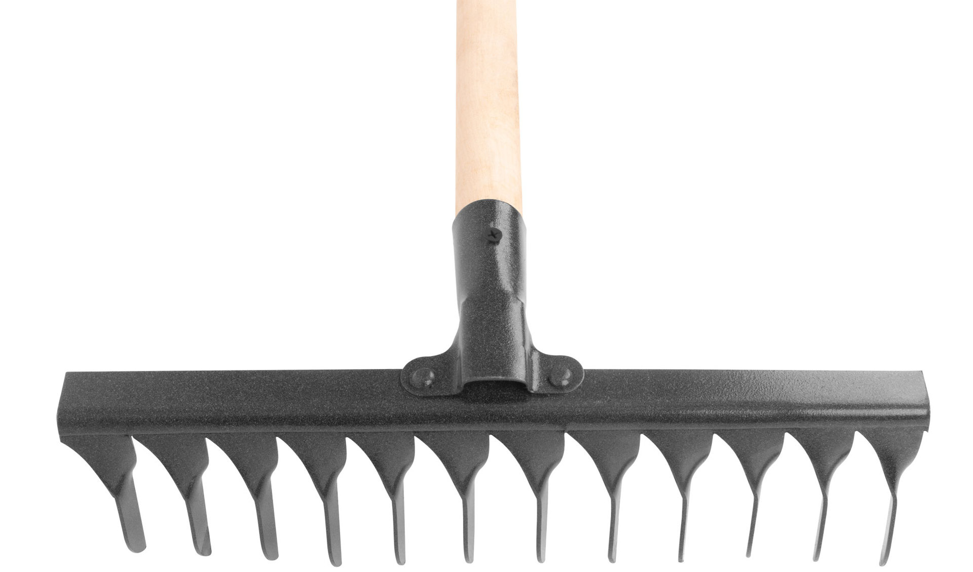 Грабли, витой зуб, 12 зубьев, с деревянным черенком (76964)