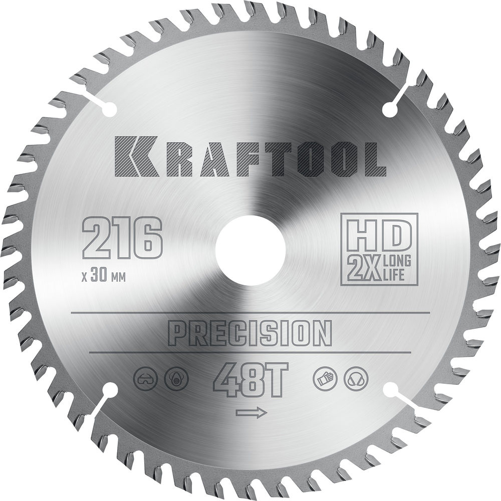 Пильный диск по дереву Precision, 216 х 30 мм, 48Т KRAFTOOL 36952-216-30