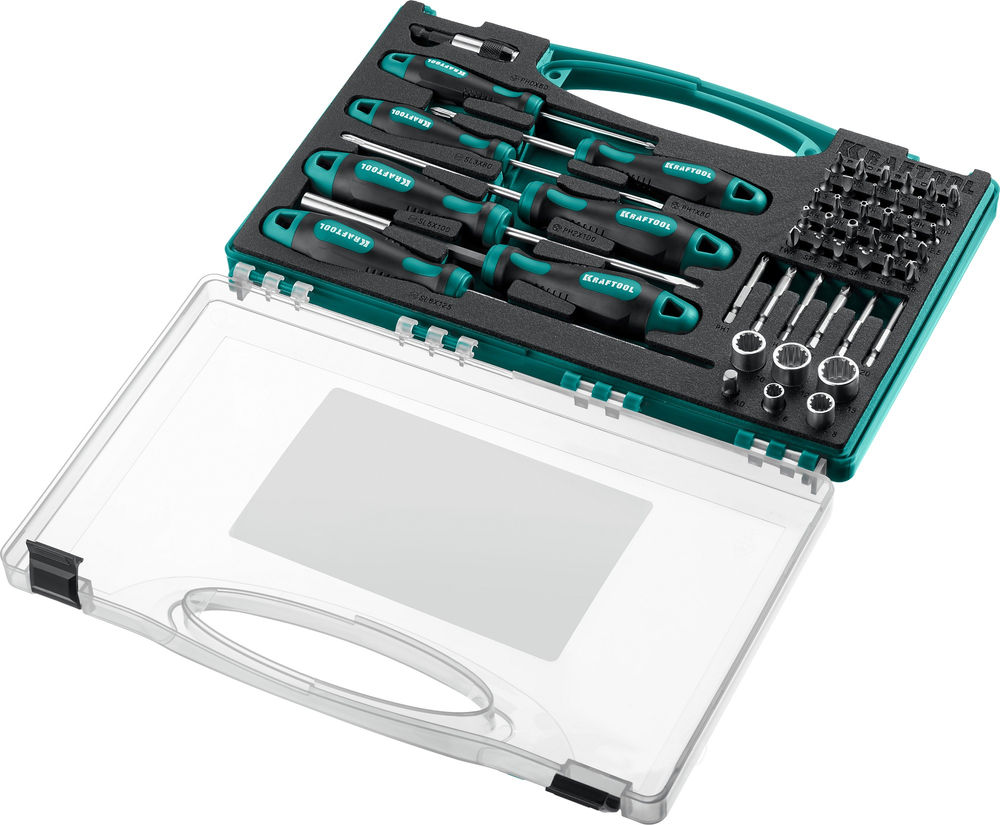 Набор отверток и насадок X-Drive 50, 50 предм. KRAFTOOL 25815