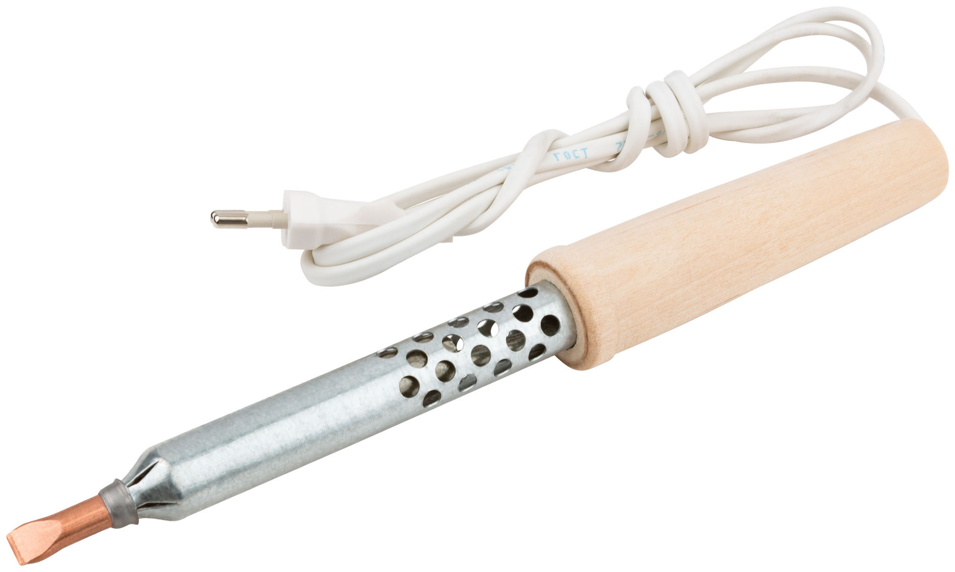 Паяльник 220 В, деревянная ручка 100 Вт (60510)