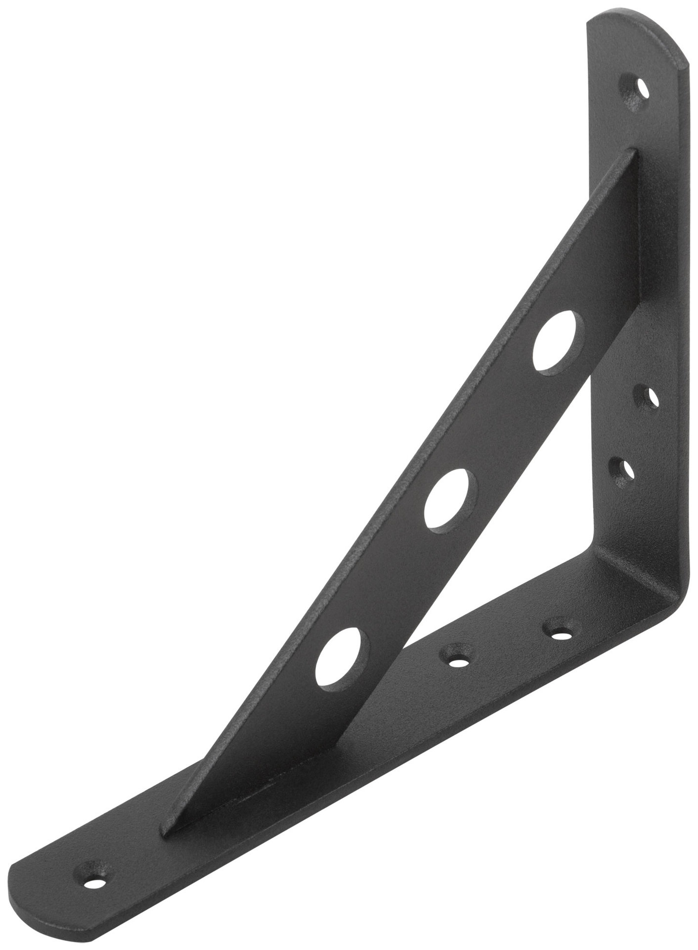 Уголок-кронштейн усиленный черный 150х125 мм (66102)