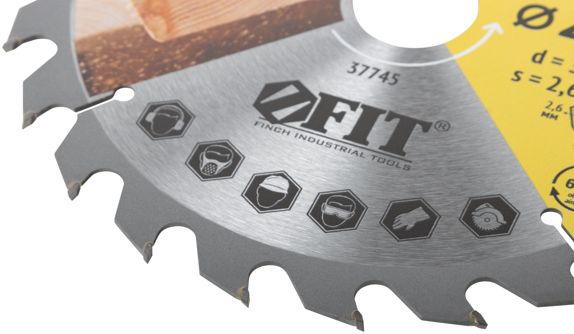 Диск пильный для циркулярных пил по дереву 200 х 30/25,4 х 24T (37745)
