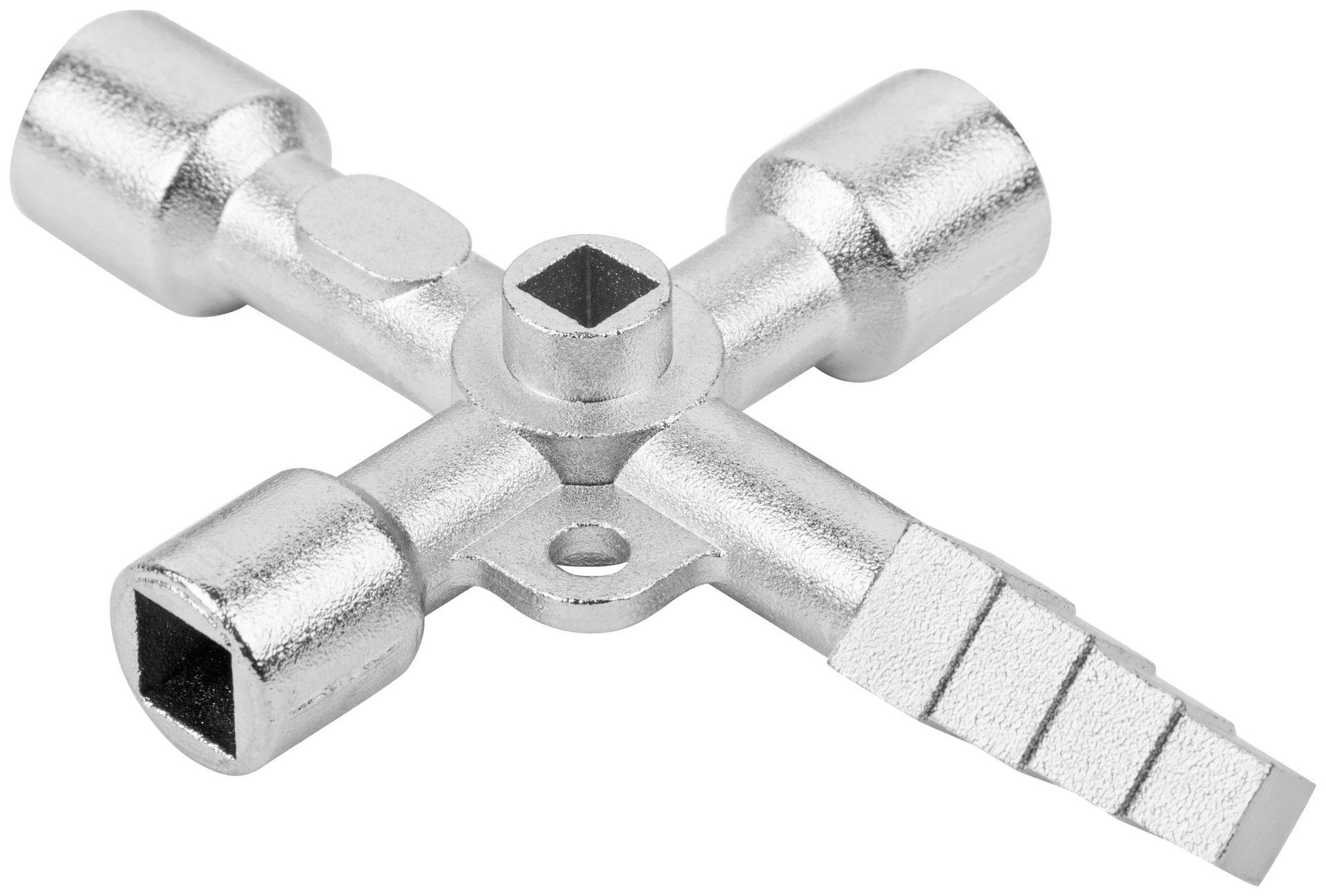 Ключ универсальный для электрошкафов 5-в-1, двусторонняя CrV бита PH2/SL7 (60107)