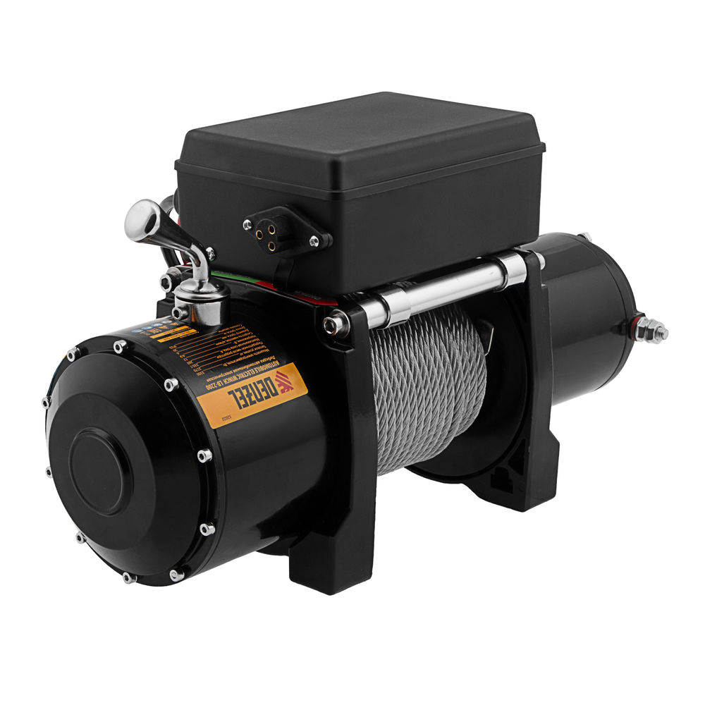 Лебедка автомобильная электрическая LB-2200, 2.2 т, 3.3 кВт, 12 В Denzel (52022)