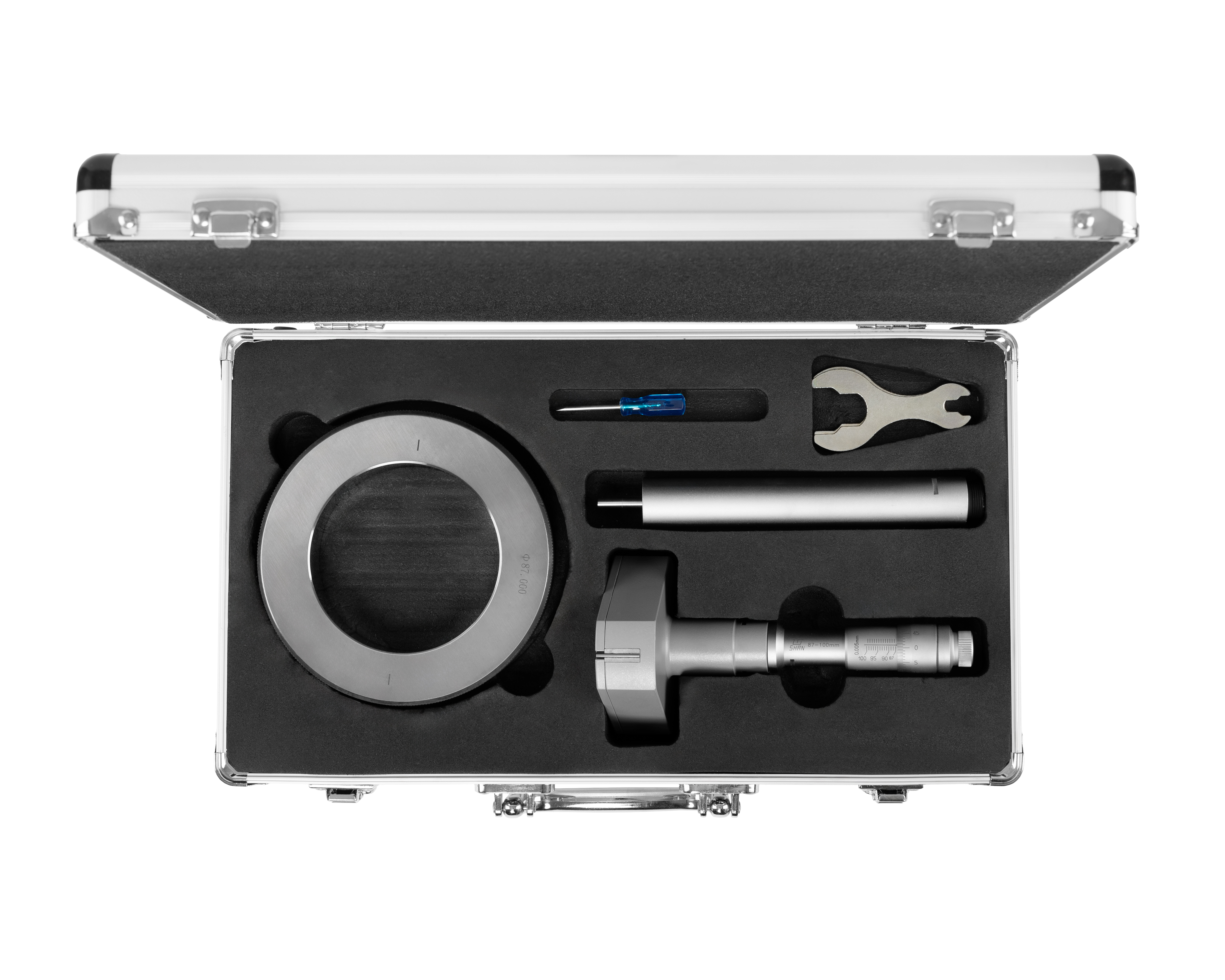 Нутромер микрометрический 3-точечный 87-100 0,005 у/к SHAN