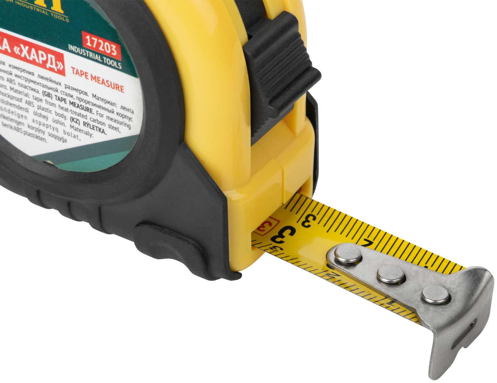 Рулетка прорезиненный корпус Хард 3 м x 16 мм