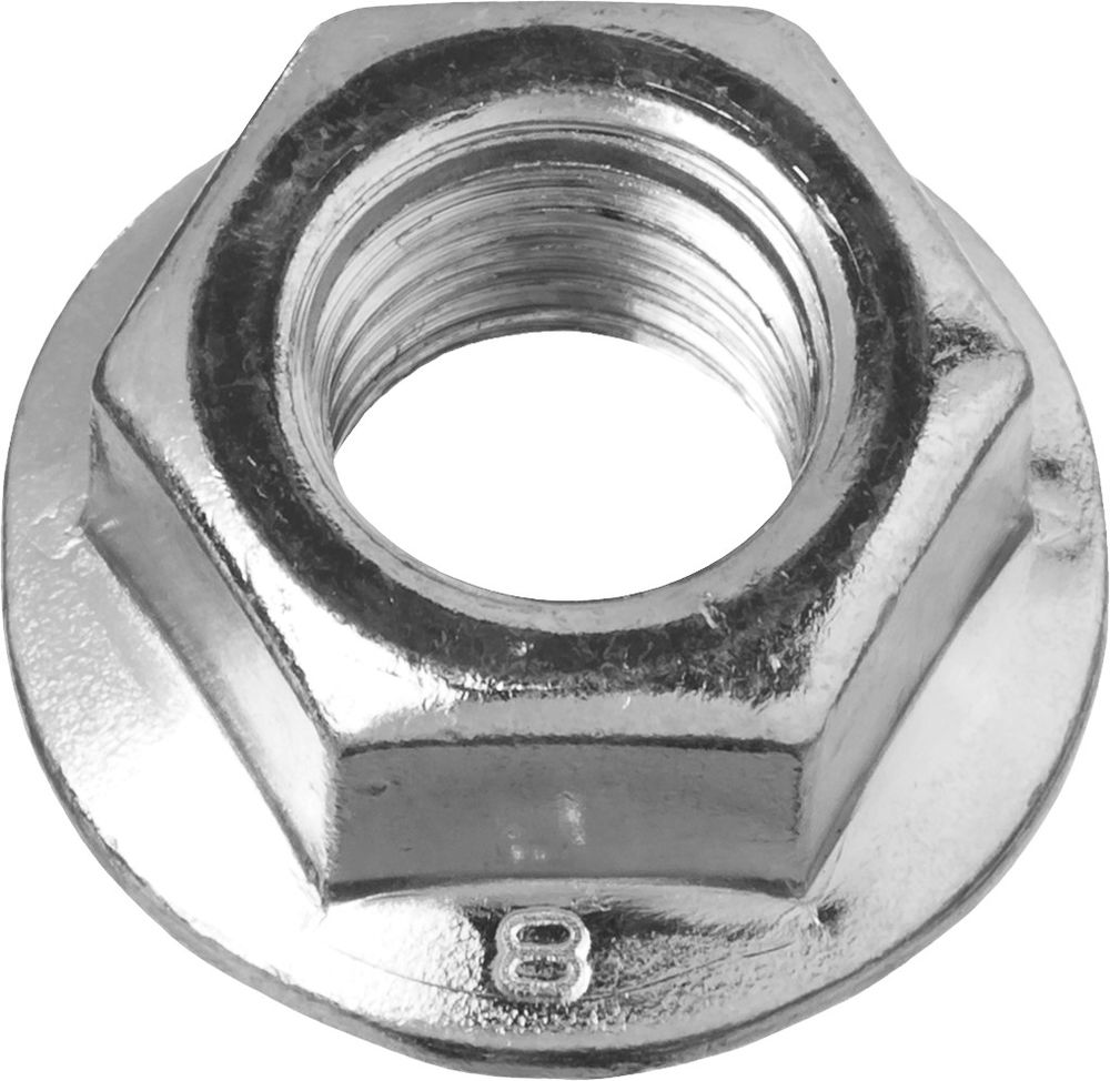 Гайка с фланцем M14, кл. пр. 8, цинк, 5 кг ЗУБР DIN 6923 303630-14
