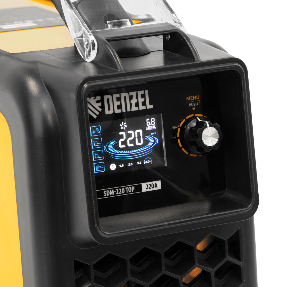 Аппарат инвертор. дуговой сварки SDM-220 Top, 220 А, ПВ 60% Denzel (94357)