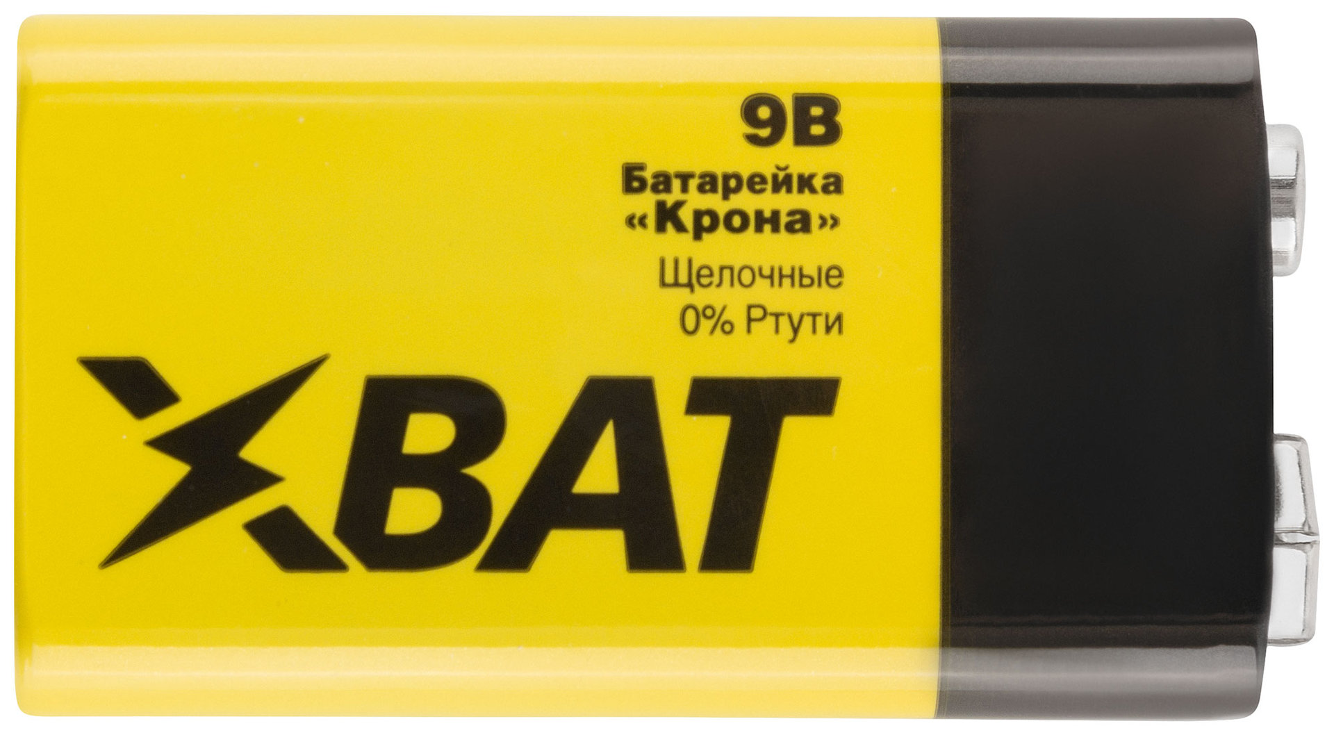 Батарейка щелочная, 9 В, тип Крона, 1 шт. (6LR61)