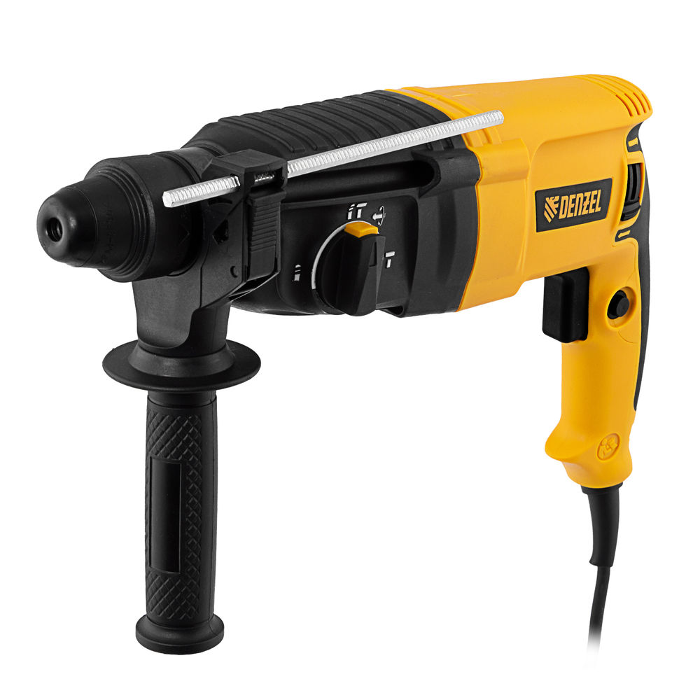 Перфоратор электрический RHH-800-26, SDS-plus, 800 Вт, 3 Дж, 3 плюс 1 реж. Denzel (26607)