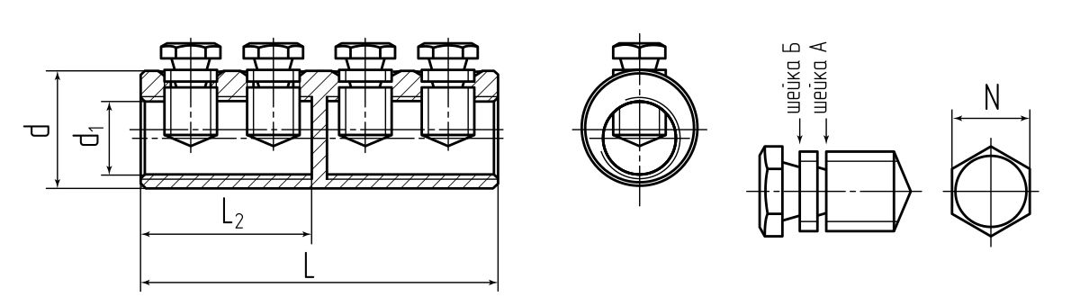 Соединитель болтовой 4СБ-25/50 (КВТ) (65812)