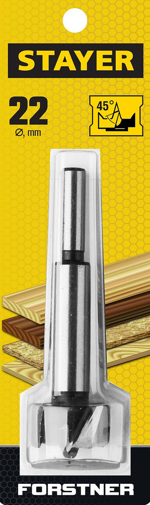 Сверло Форстнера по дереву Forstner, 22 мм, ДСП STAYER 29985-22_z01