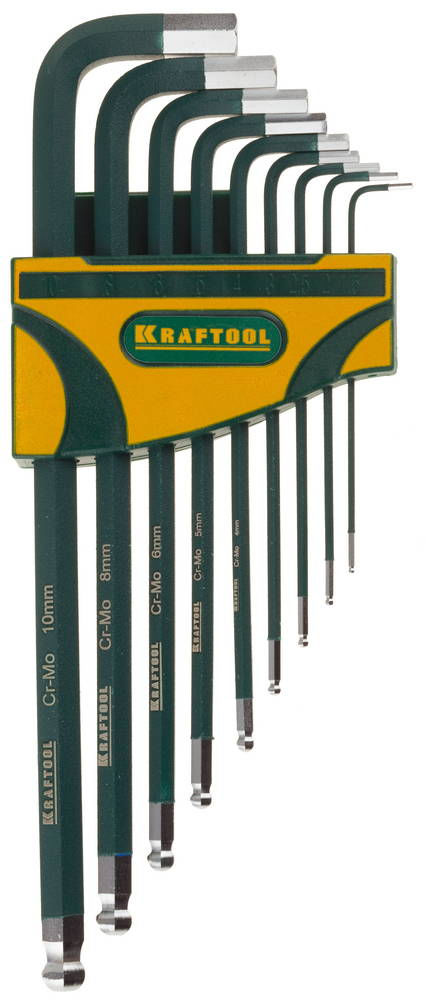 Набор ключей имбусовых длинных, 9 шт KRAFTOOL 27445-H9