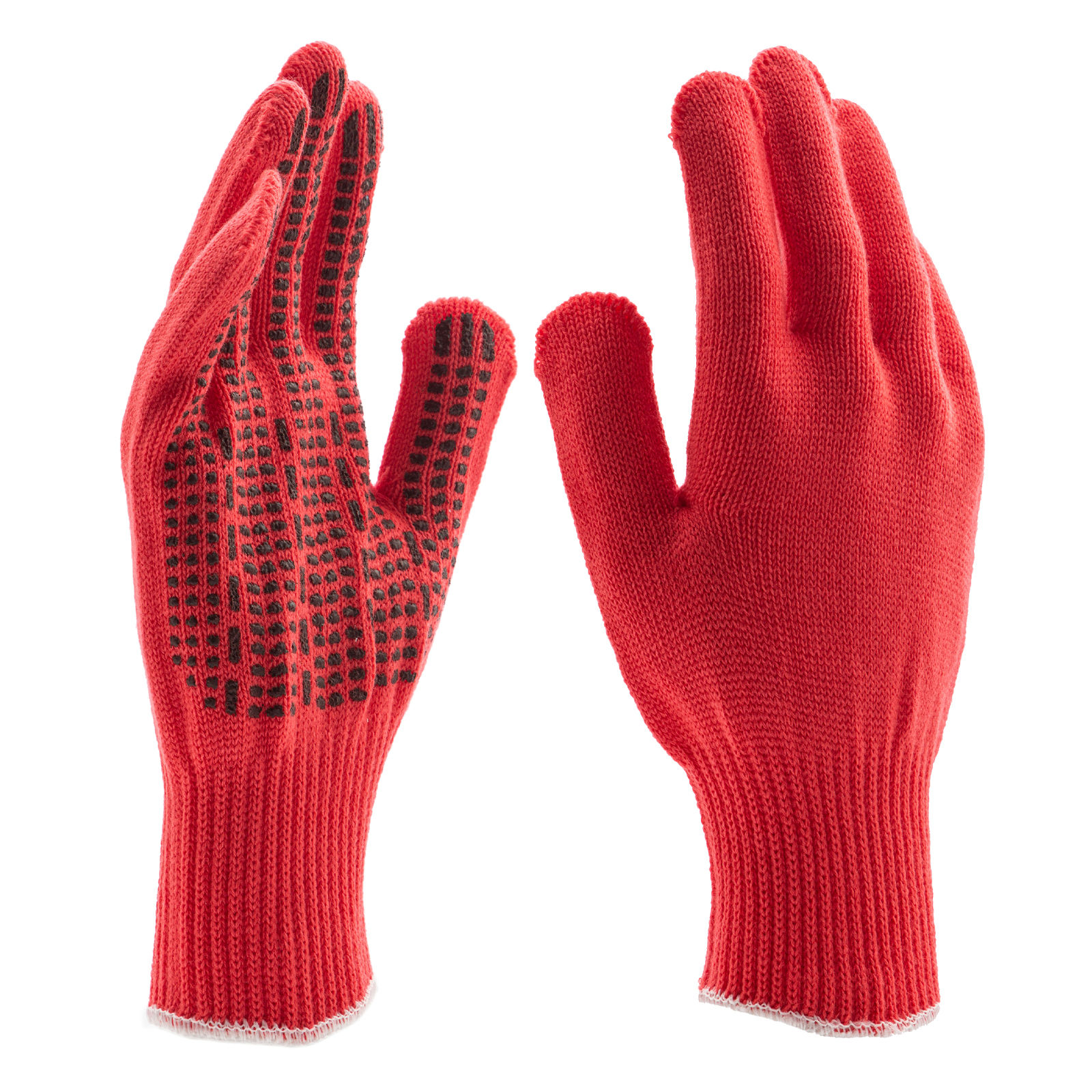 Перчатки трикотажные, акрил, ПВХ гель, Протектор, коралл, оверлок Сибртех (68668)