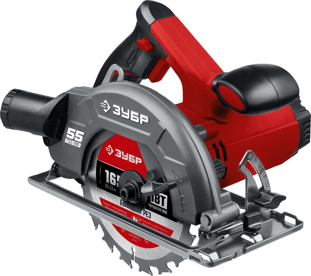 Пила циркулярная (дисковая) d 165 мм 1300 Вт ЗУБР ПД-55