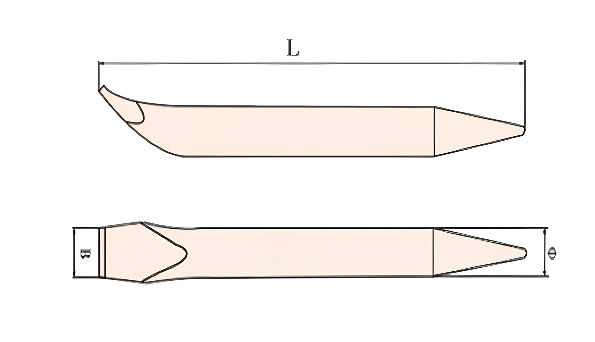 Лом монтажный круглый ф20х500 мм BeCu искробезопасный 237A-1006, HORTZ