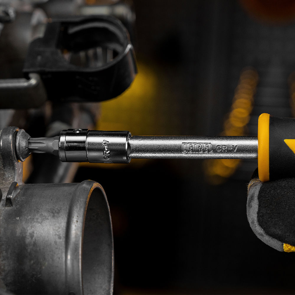 Набор инструментов, 1/2, 1/4, 3/8, CrV, S2, пластиковый кейс, 144 предмета Denzel