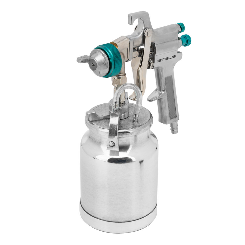 Краскораспылитель AS 702 НP профессиональный, всасывающего типа, сопло 1.8 мм и 2 мм Stels (57364)