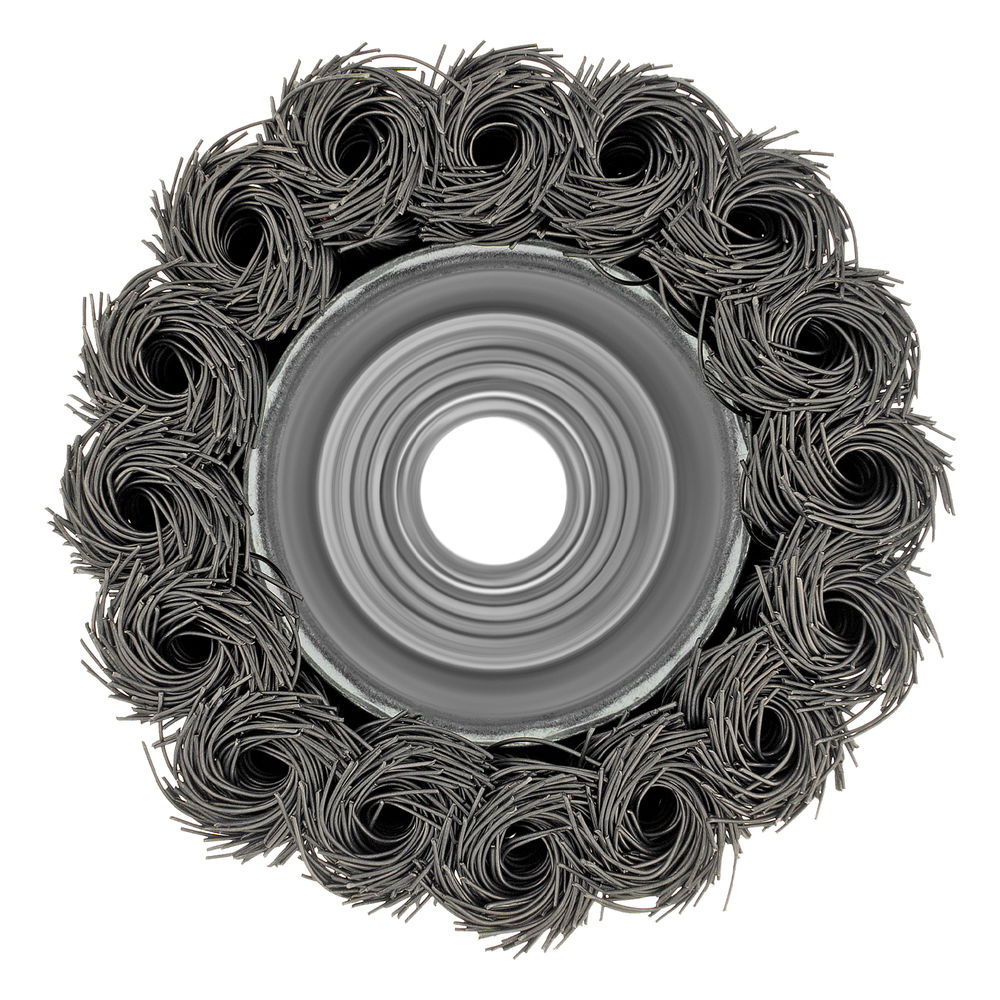 Щетка для УШМ, 65 мм, М14, чашка, крученая проволока 0.35 мм Matrix (74613)